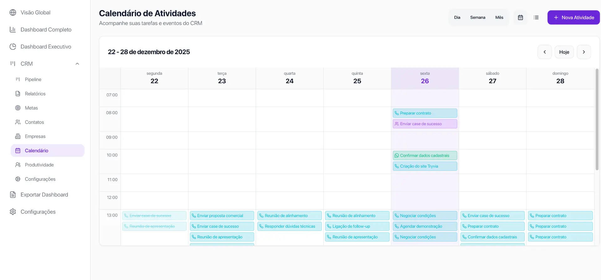 Calendário de Tarefas